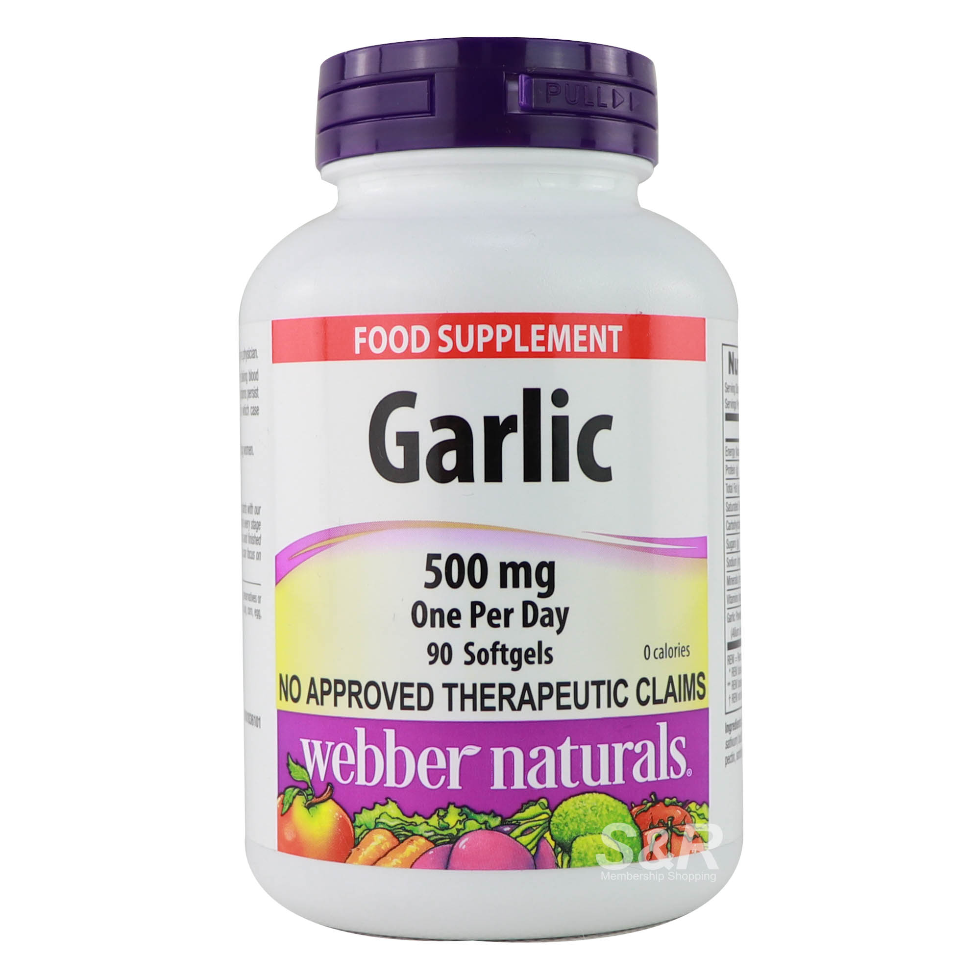 Webber Naturals Garlic 500mg Food Supplement 90 softgels